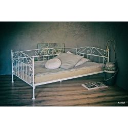 Łóżko sofa metalowa Florence 80 x 180 lub 200 kute ze stelażem